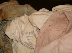 The Nasty tshirts and towel.  Pink onion, ecru walnut, and dingy coffee.